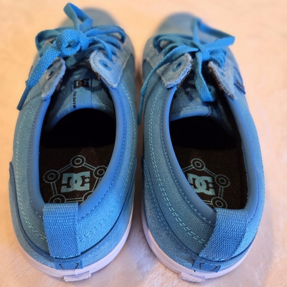 DC Youths Evan Boys Aqua Blue Leather Skateboard Shoes Sneakers Sz 6 Eu 37 Low - Picture 10 of 14
